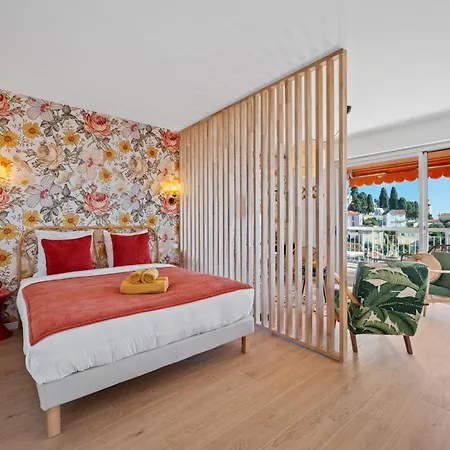 Les Orangers, Avec Coin Nuit, Incroyable Vue Sur La Et La Mer, Parking Apartamento Menton
